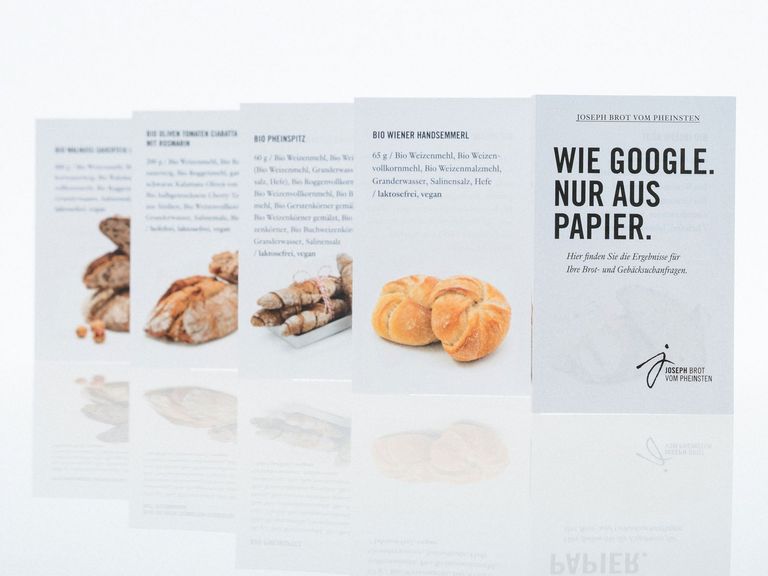 Joseph Brot Leporello — Spezialfalzung als Produktbeilage